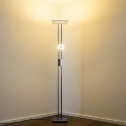 Reality Avignon Deckenfluter LED Chrom, 2-flammig -Bürolampen Verkäufe reality avignon deckenfluter r42782106 12