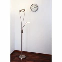 Reality RENNES Deckenfluter LED Stahl gebürstet, 2-flammig -Bürolampen Verkäufe reality rennes deckenfluter r42412107 2