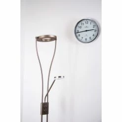 Reality RENNES Deckenfluter LED Stahl gebürstet, 2-flammig -Bürolampen Verkäufe reality rennes deckenfluter r42412107 5