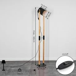 Hofstein Rebbenas Stehleuchte Schwarz, Braun, 1-flammig -Bürolampen Verkäufe rebbenas stehleuchte h3443880 3