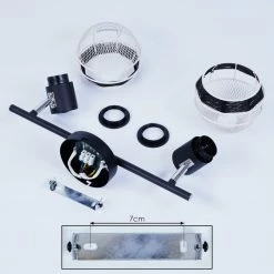 Hofstein Revsbotn Deckenleuchte Chrom, Schwarz, 2-flammig -Bürolampen Verkäufe revsbotn deckenleuchte h3434536 4