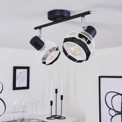 Hofstein Revsbotn Deckenleuchte Chrom, Schwarz, 2-flammig -Bürolampen Verkäufe revsbotn deckenleuchte h3434536 9