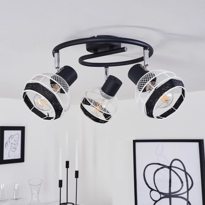 Hofstein Revsbotn Deckenleuchte Chrom, Schwarz, 3-flammig 2 Hofstein Revsbotn Deckenleuchte Chrom, Schwarz, 3-flammig – Bild 2