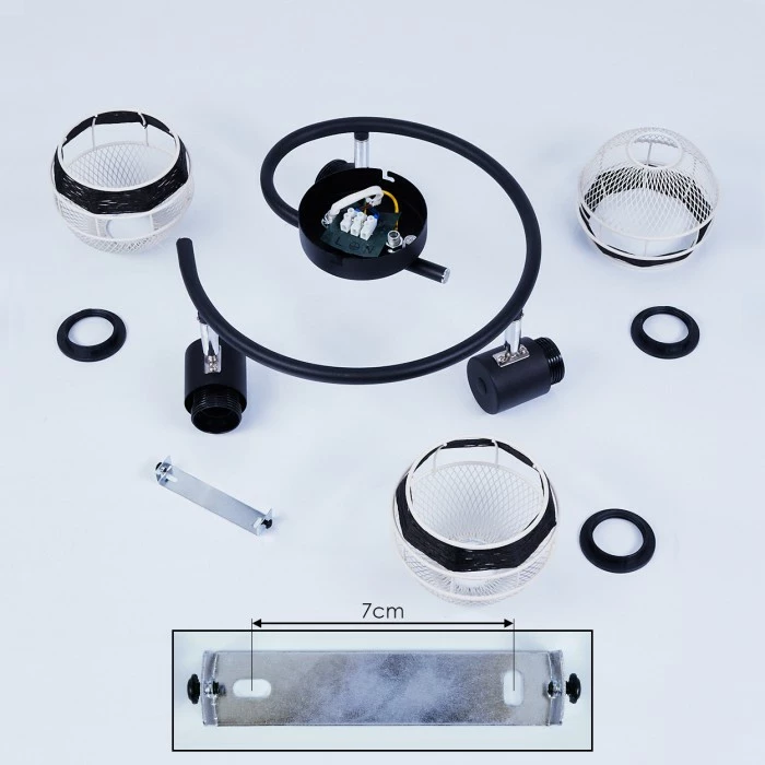 Hofstein Revsbotn Deckenleuchte Chrom, Schwarz, 3-flammig 5 Hofstein Revsbotn Deckenleuchte Chrom, Schwarz, 3-flammig – Bild 5