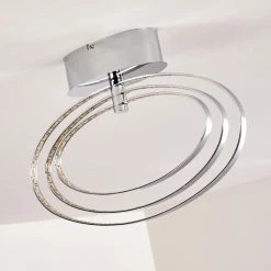 Hofstein Ringos Deckenleuchte LED Chrom, 1-flammig -Bürolampen Verkäufe ringos deckenleuchte h165691 do1 17