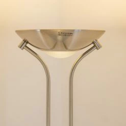 Hofstein Rom Deckenfluter LED Nickel-Matt, 2-flammig -Bürolampen Verkäufe rom deckenfluter 8500 16