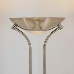 Hofstein Rom Deckenfluter LED Nickel-Matt, 2-flammig -Bürolampen Verkäufe rom deckenfluter 8500 17