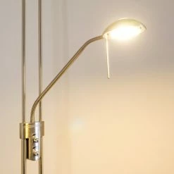 Hofstein Rom Deckenfluter LED Nickel-Matt, 2-flammig -Bürolampen Verkäufe rom deckenfluter 8500 18