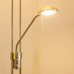 Hofstein Rom Deckenfluter LED Nickel-Matt, 2-flammig -Bürolampen Verkäufe rom deckenfluter 8500 8