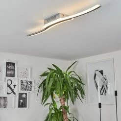 Hofstein Rosselo Deckenleuchte LED Nickel-Matt, 1-flammig -Bürolampen Verkäufe rosselo deckenleuchte h167534 6