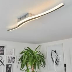 Hofstein Rosselo Deckenleuchte LED Nickel-Matt, 1-flammig -Bürolampen Verkäufe rosselo deckenleuchte h167534 8