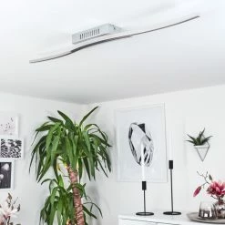 Hofstein Rosselo Deckenleuchte LED Nickel-Matt, 1-flammig -Bürolampen Verkäufe rosselo deckenleuchte h167534 9