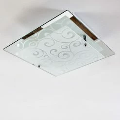 Hofstein Rusty Deckenleuchte Grau, Transparent, Klar, 2-flammig -Bürolampen Verkäufe rusty deckenleuchte h01 9