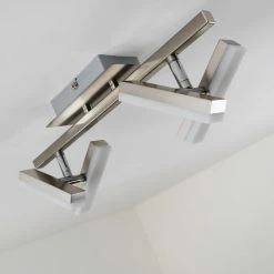 Hofstein Sakami Deckenleuchte LED Nickel-Matt, 4-flammig -Bürolampen Verkäufe sakami deckenleuchte h3000557 14