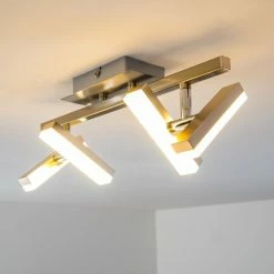 Hofstein Sakami Deckenleuchte LED Nickel-Matt, 4-flammig -Bürolampen Verkäufe sakami deckenleuchte h3000557 5
