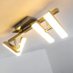 Hofstein Sakami Deckenleuchte LED Nickel-Matt, 4-flammig -Bürolampen Verkäufe sakami deckenleuchte h3000557 7