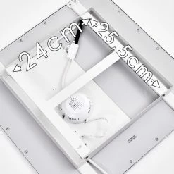 Hofstein Salmi Deckenpanel LED Aluminium, Wei&szlig;, 1-flammig, Fernbedienung -Bürolampen Verkäufe salmi deckenpanel h3311974 19