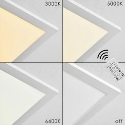 Hofstein Salmi Deckenpanel LED Aluminium, Wei&szlig;, 1-flammig, Fernbedienung -Bürolampen Verkäufe salmi deckenpanel h3311974 8