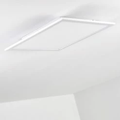 Hofstein Salmi Deckenpanel LED Aluminium, Weiß, 1-flammig, Fernbedienung -Bürolampen Verkäufe salmi deckenpanel h3311998 16