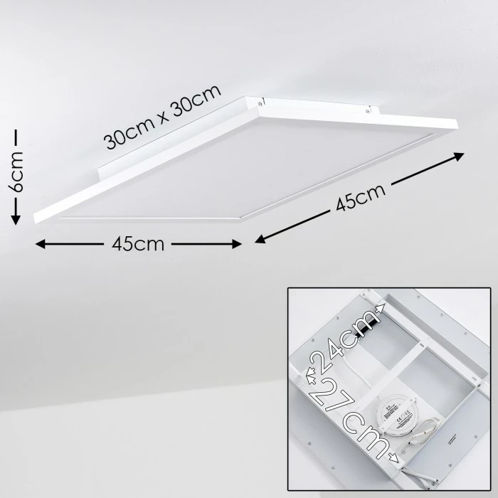 Hofstein Salmi Deckenpanel LED Weiß, 1-flammig, Fernbedienung, Farbwechsler 2 Hofstein Salmi Deckenpanel LED Weiß, 1-flammig, Fernbedienung, Farbwechsler – Bild 2