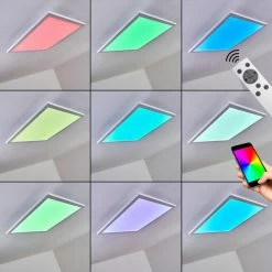 Hofstein Salmi Deckenpanel LED Weiß, 1-flammig, Fernbedienung, Farbwechsler 32 Hofstein Salmi Deckenpanel LED Weiß, 1-flammig, Fernbedienung, Farbwechsler -Bürolampen Verkäufe salmi deckenpanel h3325452 10