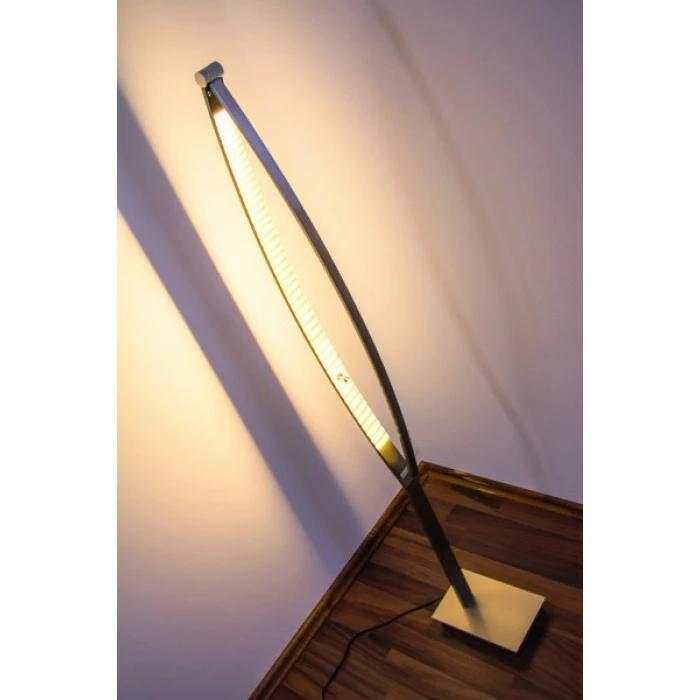 Hofstein Santa Marta Stehleuchte LED Nickel-Matt, Chrom, 1-flammig 3 Hofstein Santa Marta Stehleuchte LED Nickel-Matt, Chrom, 1-flammig – Bild 3