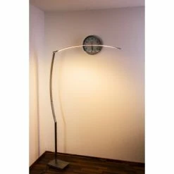 Hofstein Santa Marta Stehleuchte LED Nickel-Matt, Chrom, 1-flammig -Bürolampen Verkäufe santa marta stehleuchte h3003138 3