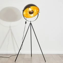 Hofstein Saturn Stehlampe Schwarz, 1-flammig -Bürolampen Verkäufe saturn stehlampe h169941 4