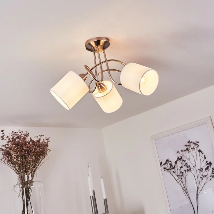 Hofstein Saura Deckenleuchte Nickel-Matt, 3-flammig 7 Hofstein Saura Deckenleuchte Nickel-Matt, 3-flammig – Bild 7