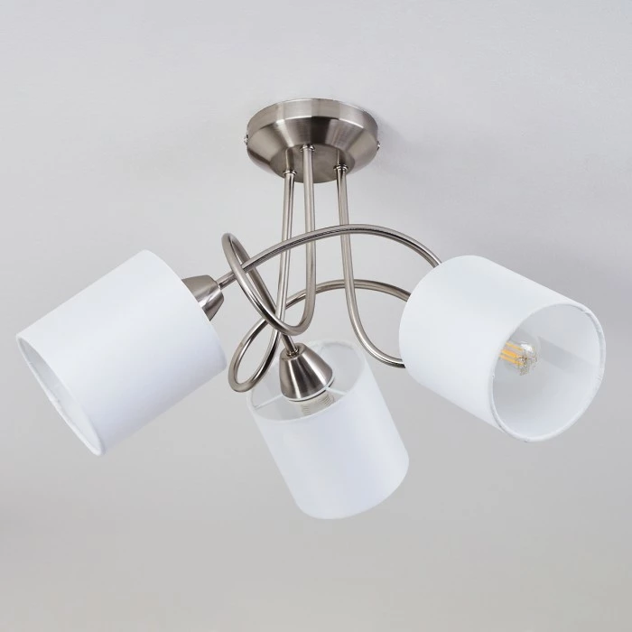 Hofstein Saura Deckenleuchte Nickel-Matt, 3-flammig 8 Hofstein Saura Deckenleuchte Nickel-Matt, 3-flammig – Bild 8