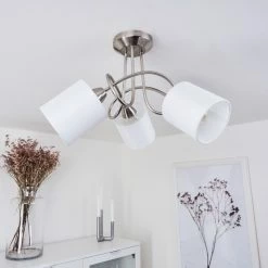 Hofstein Saura Deckenleuchte Nickel-Matt, 3-flammig 19 Hofstein Saura Deckenleuchte Nickel-Matt, 3-flammig -Bürolampen Verkäufe saura deckenleuchte h3434512 9