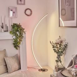 Hofstein Scar RGB Bogenlampe LED Nickel-Matt, 1-flammig, Fernbedienung, Farbwechsler -Bürolampen Verkäufe scar rgb bogenlampe h3266052 do4 10