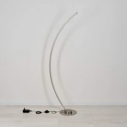 Hofstein Scar RGB Bogenlampe LED Nickel-Matt, 1-flammig, Fernbedienung, Farbwechsler -Bürolampen Verkäufe scar rgb bogenlampe h3266052 do4 4