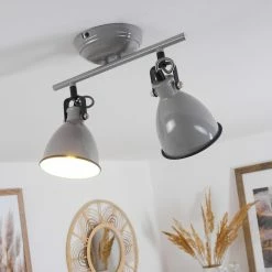 Hofstein Selki Deckenleuchte Grau, 2-flammig -Bürolampen Verkäufe selki deckenleuchte h3018941 10