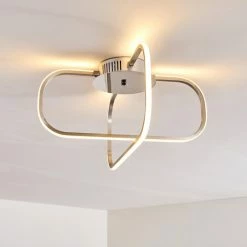 Hofstein Serre Deckenleuchte LED Chrom, 1-flammig -Bürolampen Verkäufe serre deckenleuchte h167503 15