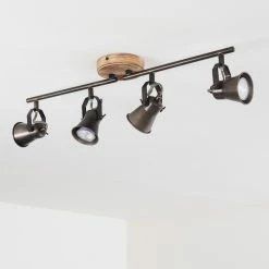 Hofstein Skodsbol Deckenleuchte Grau, Hellbraun, Stahl gebürstet, 4-flammig -Bürolampen Verkäufe skodsbol deckenleuchte h3350232 14