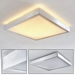 Bürolampen Verkäufe 23 Hofstein Sora Deckenleuchte LED Nickel-Matt, 1-flammig