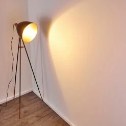 Hofstein Sorsele Stehleuchte Schwarz, Kupferfarben, 1-flammig -Bürolampen Verkäufe sorsele stehleuchte h3161456 do1 2