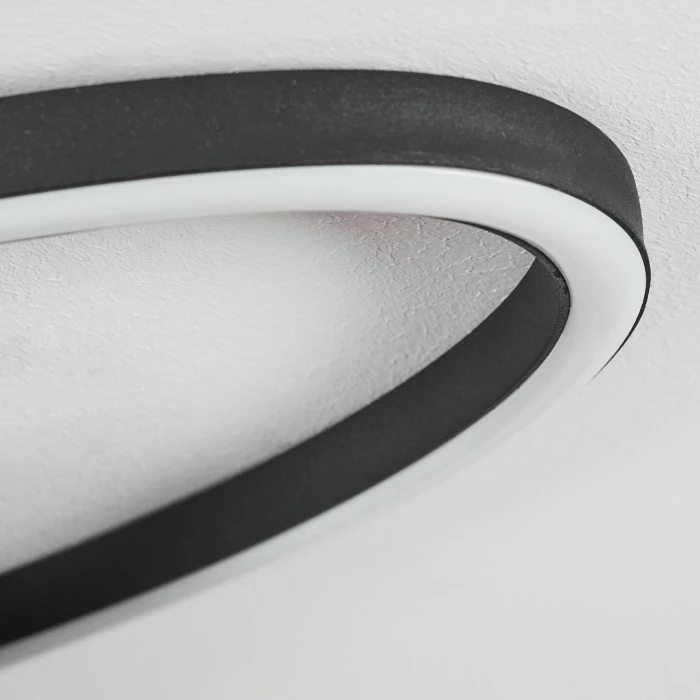 Hofstein Sorte Deckenleuchte LED Schwarz, Weiß, 1-flammig 3 Hofstein Sorte Deckenleuchte LED Schwarz, Weiß, 1-flammig – Bild 3