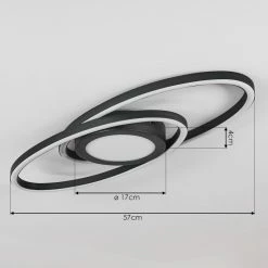 Hofstein Sorte Deckenleuchte LED Schwarz, Weiß, 1-flammig 13 Hofstein Sorte Deckenleuchte LED Schwarz, Weiß, 1-flammig -Bürolampen Verkäufe sorte deckenleuchte h3438633 3
