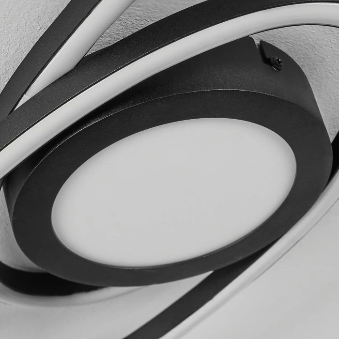 Hofstein Sorte Deckenleuchte LED Schwarz, Weiß, 1-flammig 6 Hofstein Sorte Deckenleuchte LED Schwarz, Weiß, 1-flammig – Bild 6