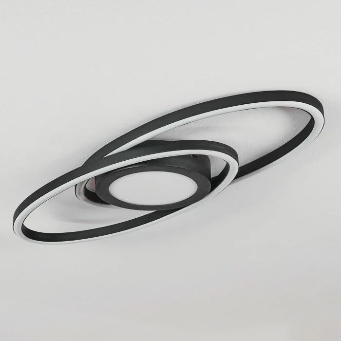 Hofstein Sorte Deckenleuchte LED Schwarz, Weiß, 1-flammig 8 Hofstein Sorte Deckenleuchte LED Schwarz, Weiß, 1-flammig – Bild 8