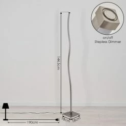 Hofstein Soyo Stehleuchte LED Nickel-Matt, 1-flammig -Bürolampen Verkäufe soyo stehleuchte h3266250 do4 3