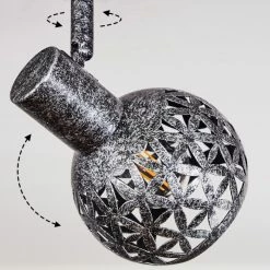 Hofstein Stavik Deckenleuchte Schwarz, Silber, 1-flammig -Bürolampen Verkäufe stavik deckenleuchte h3431962 5