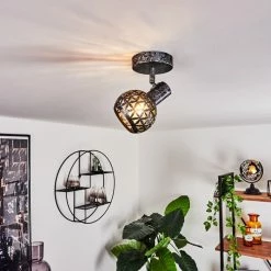 Hofstein Stavik Deckenleuchte Schwarz, Silber, 1-flammig -Bürolampen Verkäufe stavik deckenleuchte h3431962 6