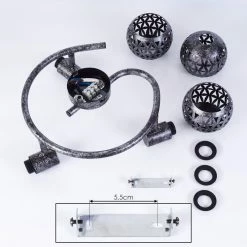 Hofstein Stavik Deckenleuchte Schwarz, Silber, 3-flammig -Bürolampen Verkäufe stavik deckenleuchte h3441435 4