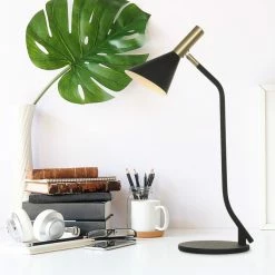 Steinhauer Anne's choice Tischleuchte LED Messing, Schwarz, 1-flammig