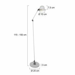 Steinhauer Darvin Stehlampe Grau, Weiß, 1-flammig 13 Steinhauer Darvin Stehlampe Grau, Weiß, 1-flammig -Bürolampen Verkäufe steinhauer darvin stehlampe 7658w 5