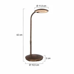Steinhauer Zenith Tischleuchte LED Bronze, 1-flammig -Bürolampen Verkäufe steinhauer zenith tischleuchte 1470br 6