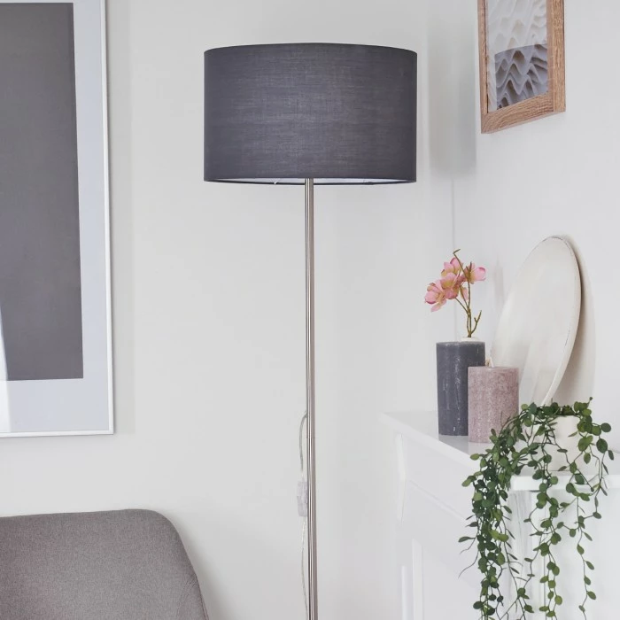 Hofstein Stenninge Stehleuchte Nickel-Matt, 1-flammig 10 Hofstein Stenninge Stehleuchte Nickel-Matt, 1-flammig – Bild 10